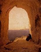 Karl Blechen Grotto in the Gulf of Naples oil painting